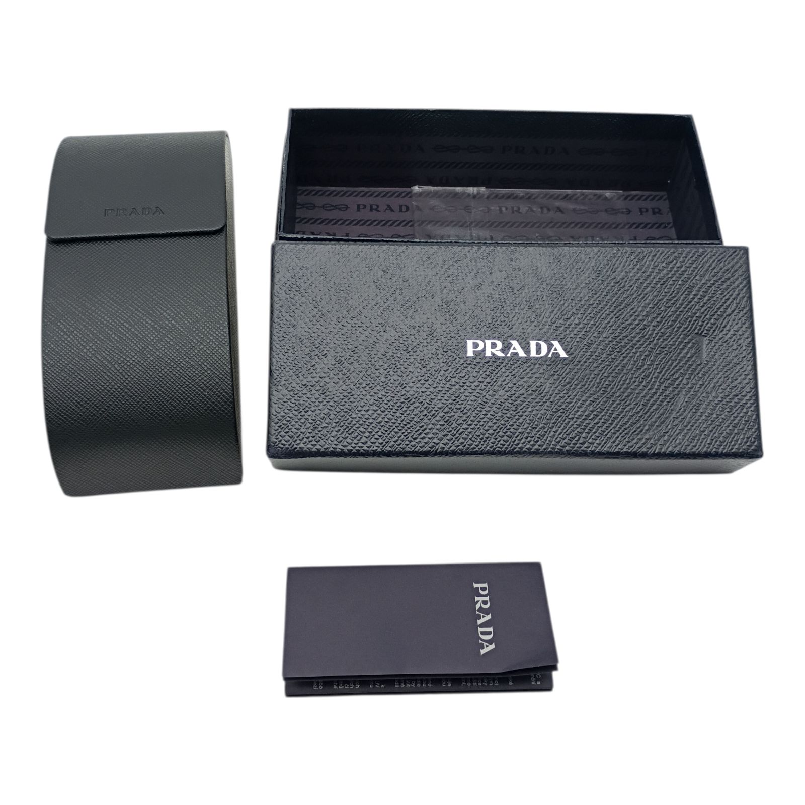Authentic Prada Empty Box  Hard Case  Card Insert Original Packaging Only
